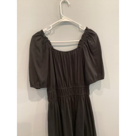J.crew Womens Off The Shoulder Dress M Medium Black Boho Preppy Vacation Resort - Picture 8 of 10